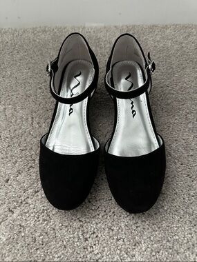 Nina Shoes Black Suede Mary Jane Heels